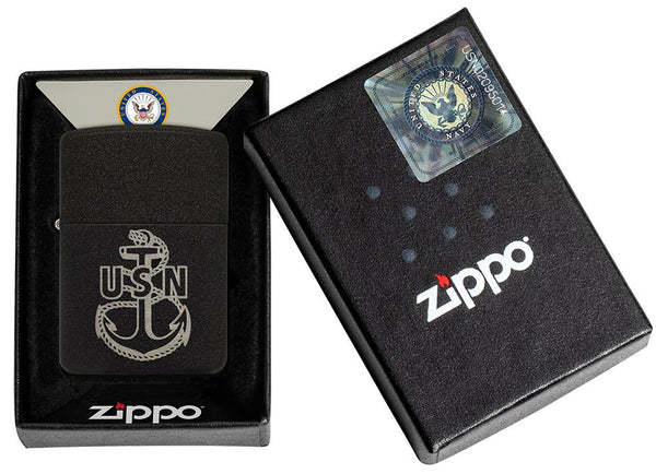 US Navy - Vintage Style Zippo Lighter in Gift Box