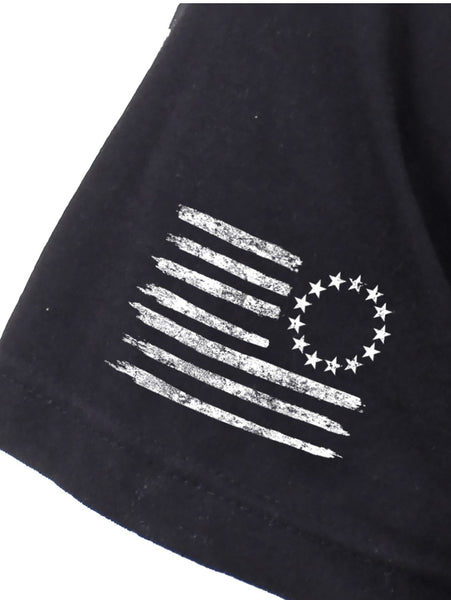 1776 Betsy Ross T-Shirt (Flag on Sleeve)