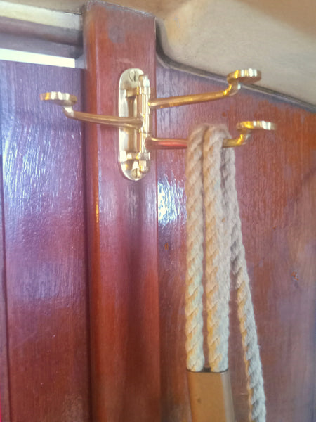 Solid Brass 3-Way Hook