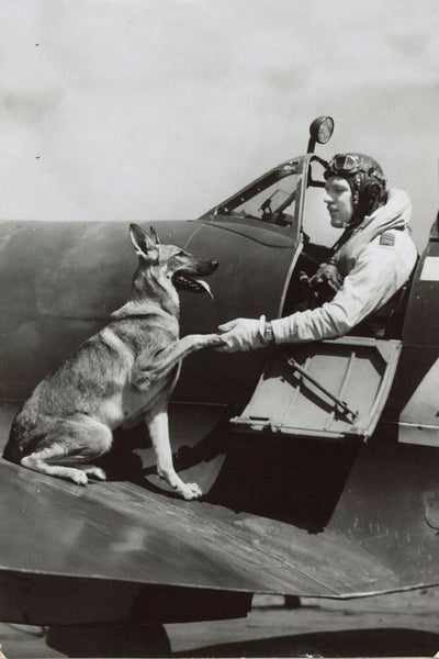 WW2 Fighter Pilot with his Best Friend