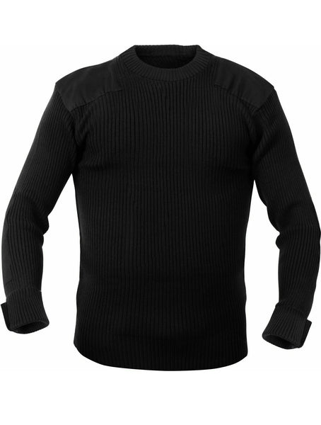 Black Commando Sweater on a blank white background
