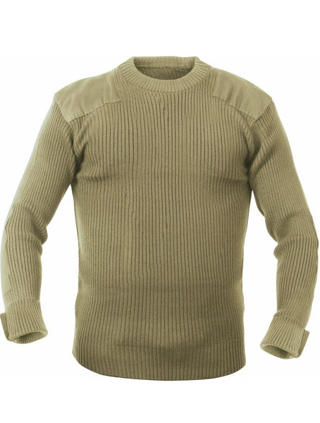 Khaki Commando Sweater on a white background