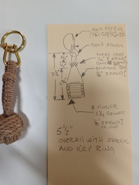 Monkey Fist Key Ring - specs