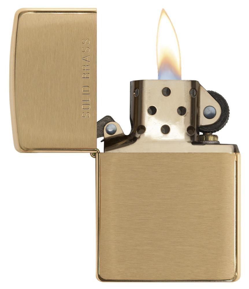 Classic ZIPPO Lighter - Solid Brass