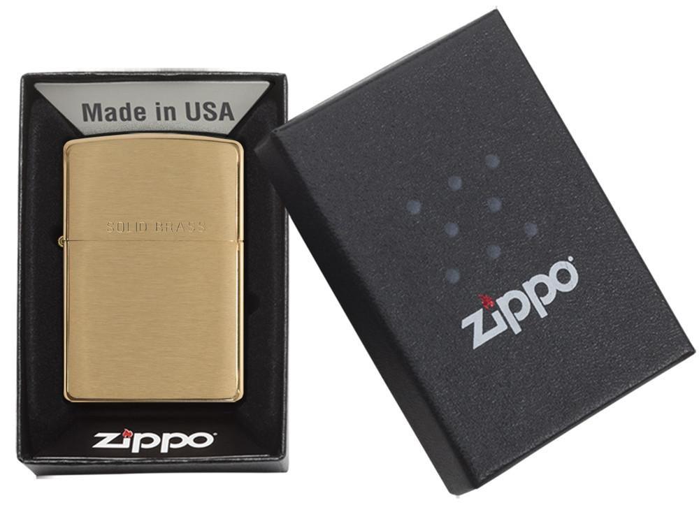 Classic ZIPPO Lighter - Solid Brass