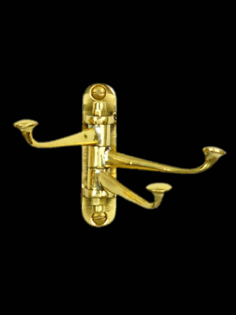3-way brass hook