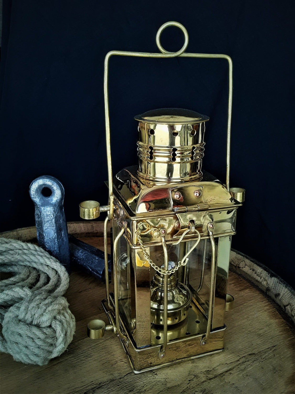 Brass Anchor Lantern - Touch - 19