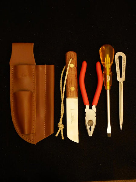 Captain Currey 4 Piece Rigging Knife & Tool Set with Sheath