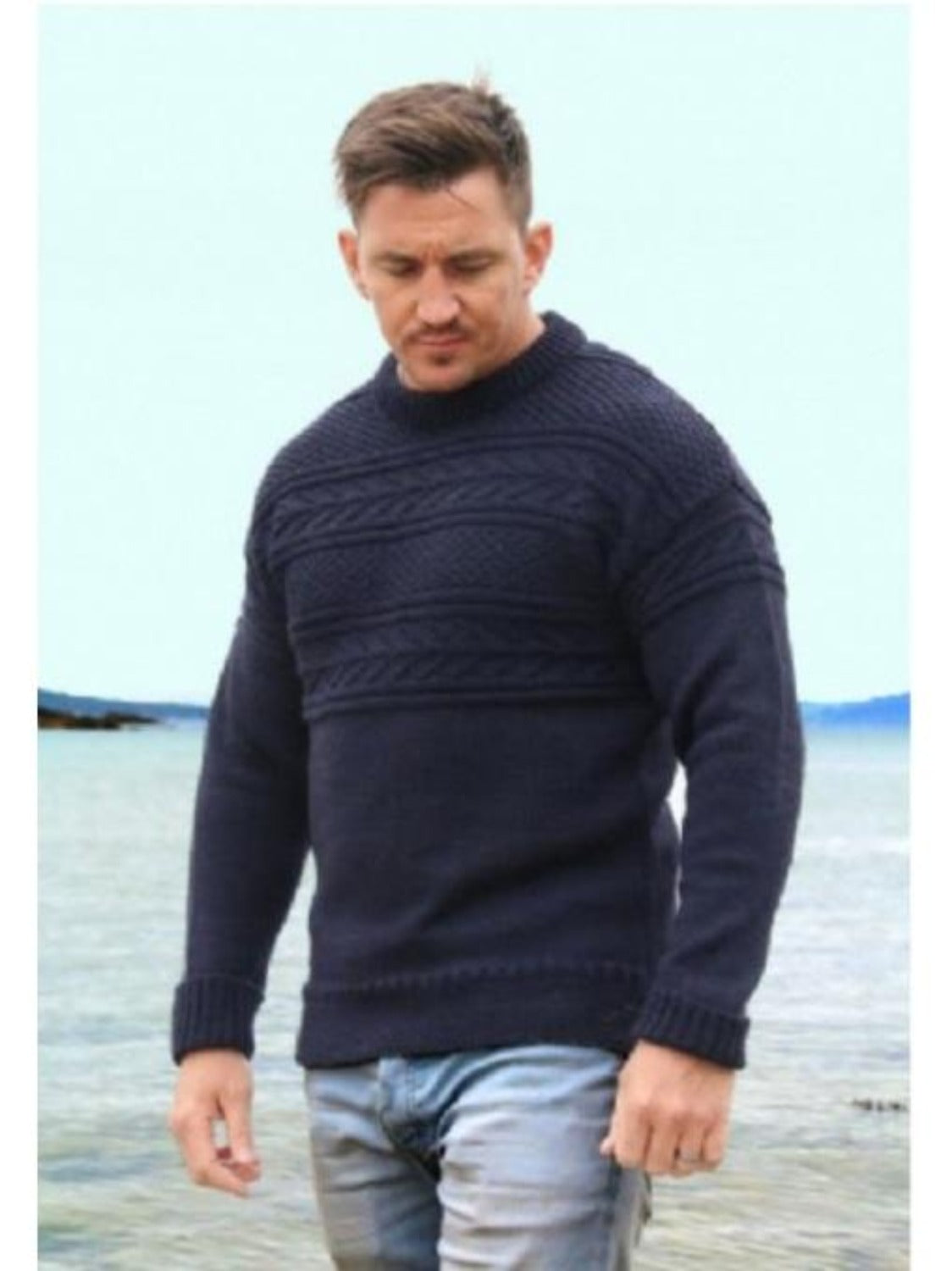 Cornish Fisherman Mens Guernsey Jumper Cornish Fisherman's Gansey