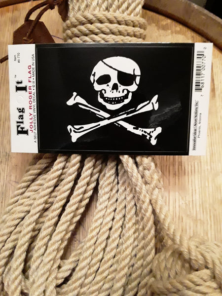 Jolly Roger Pirate Flag Decal /Sticker at SHIPCANVAS.COM