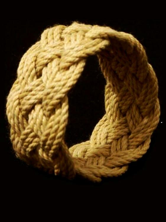 Ashley's #1323 Turks Head Knot, Wide Sailor's Bracelet Small