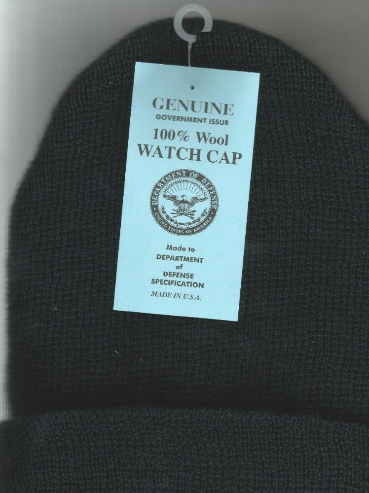 Vintage US Navy Wool Watch Cap - Black | WWII USN Sailor Hat | Olderbest