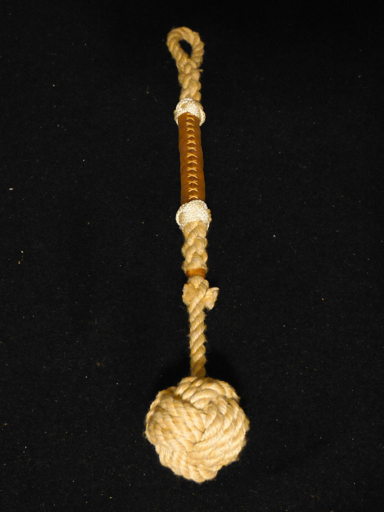 Monkey's Fist Knot with Leather Grip - Morris & Barth