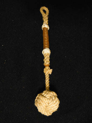 Monkey's Fist Knot with Leather Grip - Morris & Barth