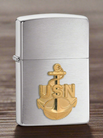 Zippo Lighter with US Navy Anchor Emblem