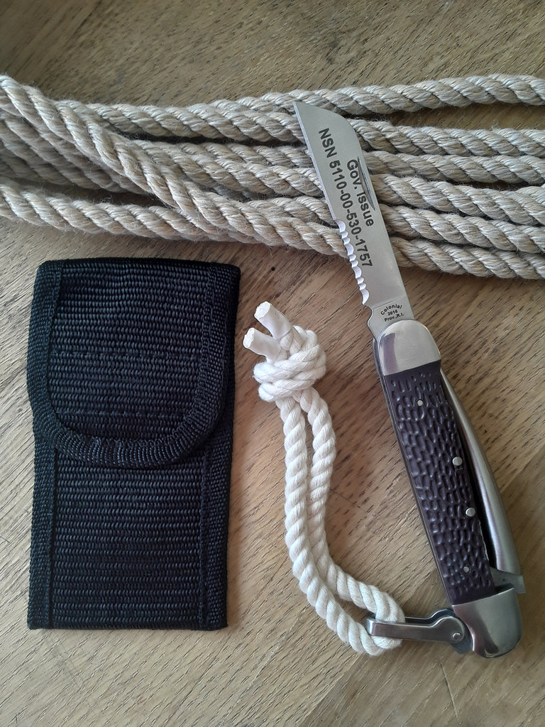 Rope belt and sheath for traditional rigging knife : r/knots