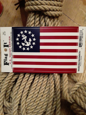 US Yacht Ensign Flag Decal