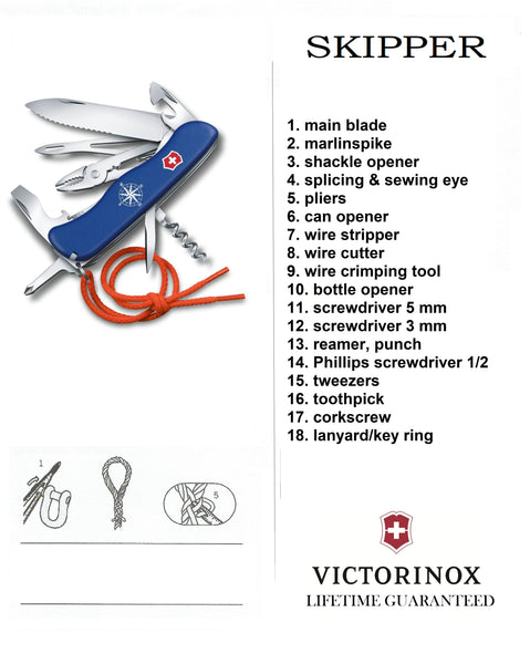 features of the Victorinox Skipper Rigging Knife