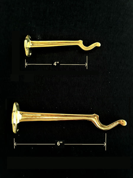 Brass Lamp & Lantern Hook - Dimensions
